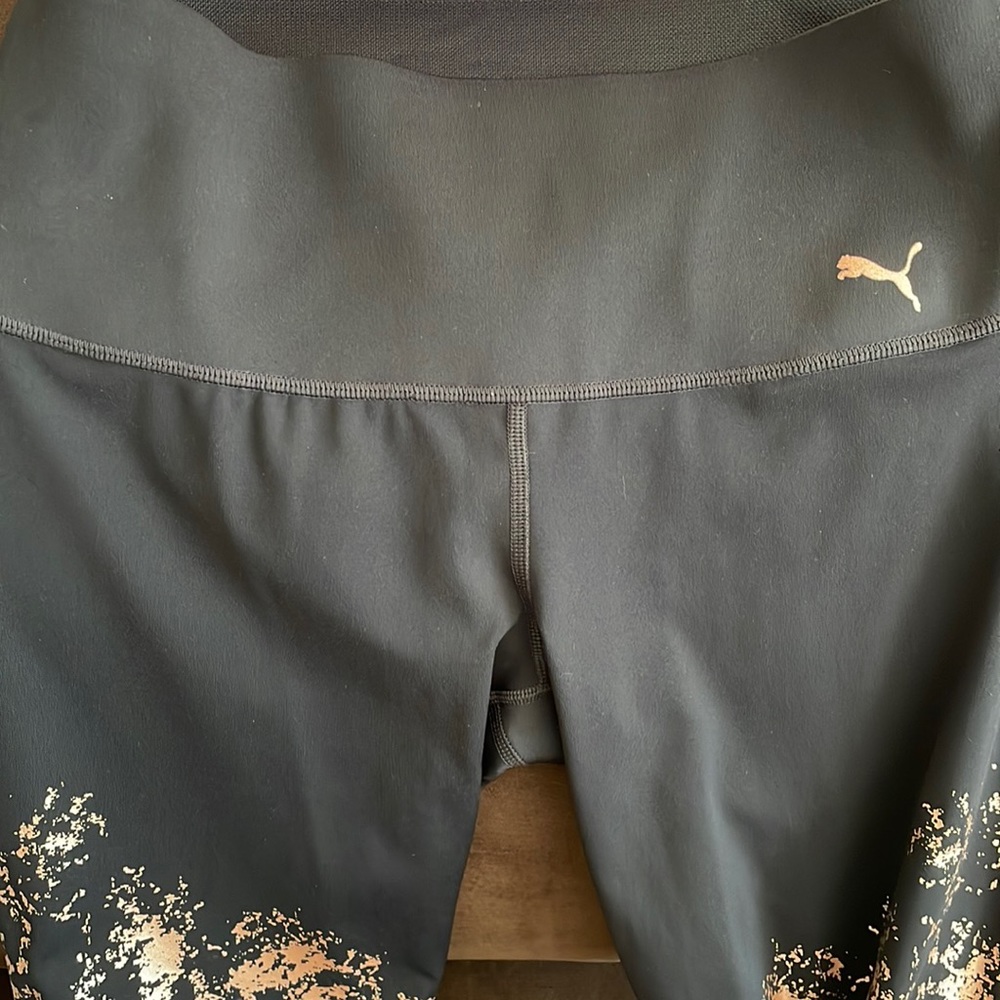 Rose Gold Splattered Puma Workout Leggings